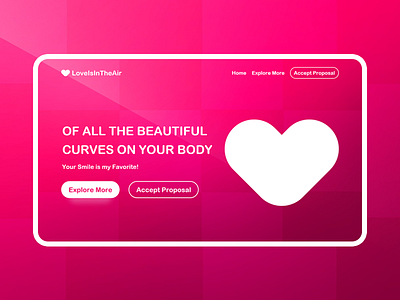 Valentines Day Love: Adobe XD Freebie