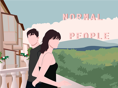 Normal People boy girl illustration love movie summer