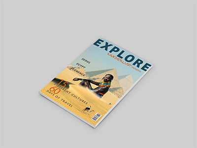 African Magazine Concept african concept digital media editorial design graphic design magazine mock up nomad travel typography