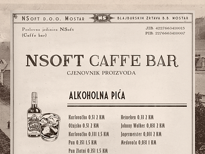 Coffe Shop Menu