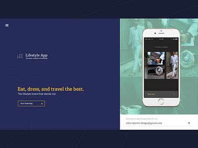 Landing page template - Luxtury lifestyle brand landing page lifestyle luxury