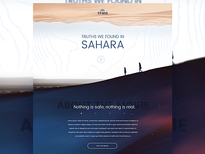 Documentary landing page dark desert documentary landing new simple