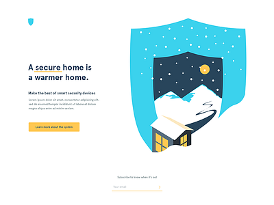 Security system landing page concept