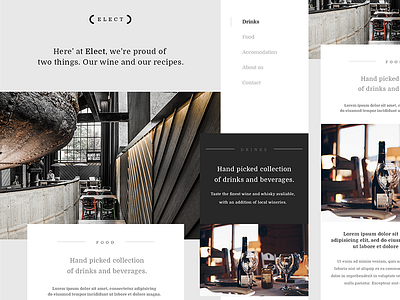 Restoraunt Blog Theme black blog grey restoraunt simple white wordpress