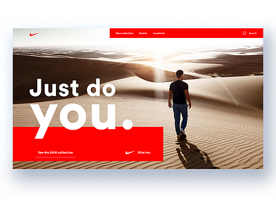 Just Do You - Nike Concept clothes ecommerce just do it nike red simple slider typography