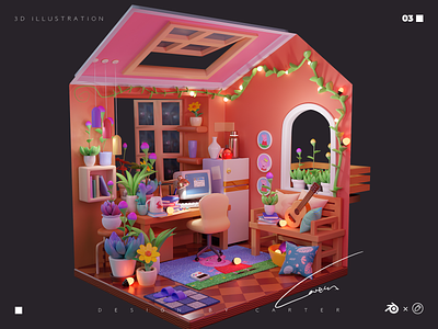 Dream house-1 blender3d illustration