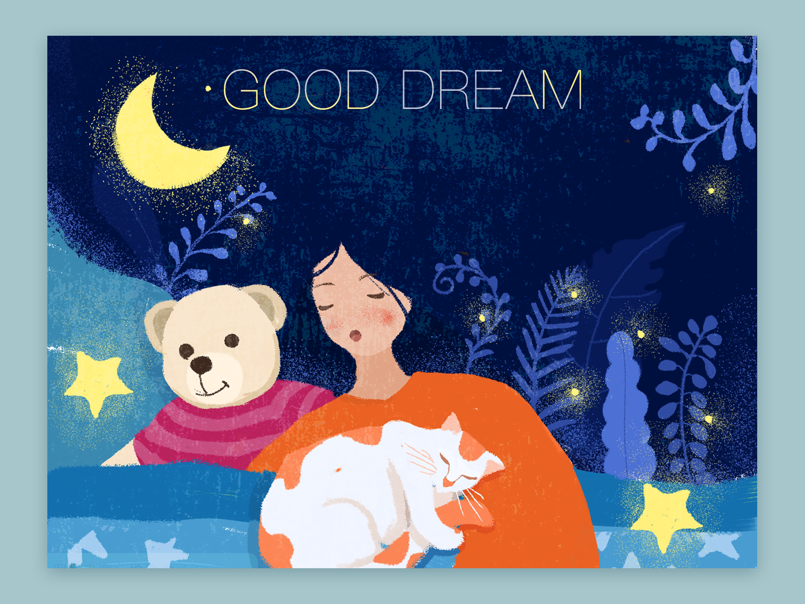 Illustration Design-Good Night by 卡卡特 on Dribbble