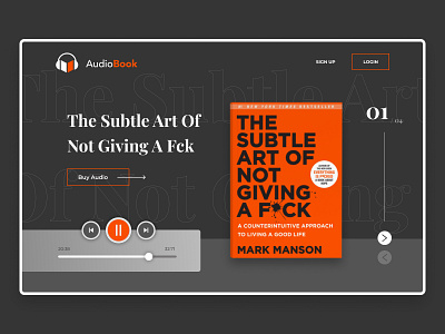 Daily UI - Landing Page of Audiobook