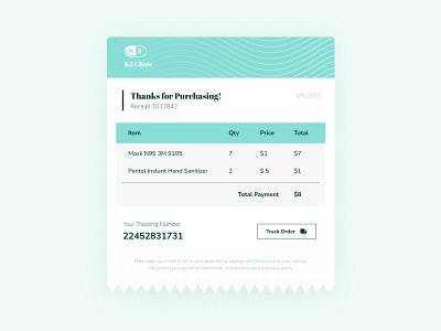 Email Receipts Section app dailyui email receipt ui ui design uiux ux web design