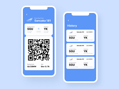 Boarding Pass Mobile UI Design android app boarding pass dailyui exploration ios mobile ui ui design uiux ux