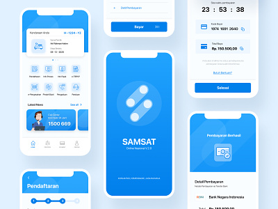 Samsat Online Nasional (SAMOLNAS) Redesign Concept app concept dailyui mobile ui redesign samolnas samsat online nasional ui ui design uiux ux web design