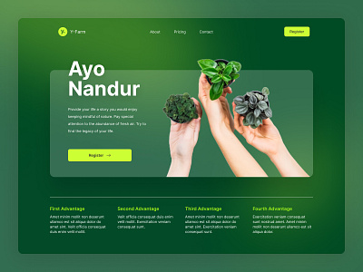 Farming Course Landing Page course design farm landing page ui ui design uiux ux web design