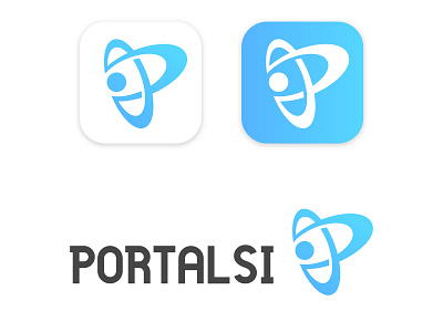 Mobile Icon Logo application of PortalSi app branding flat icon logo