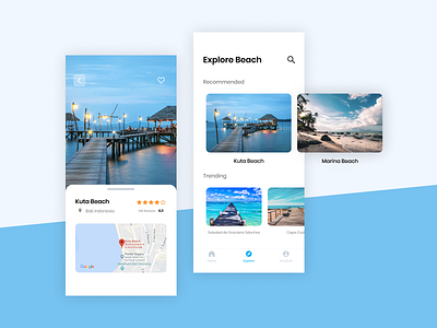 Beach Explorer App app beach mobile mobile app ui ui design uiux