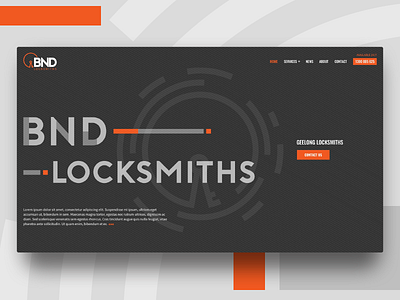 Locksmith website animation bold dark homepage key lock locksmith type based typography uiux web design website