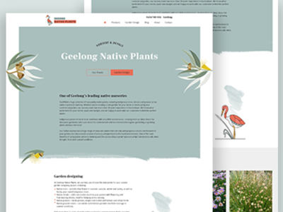 Australian Native Plant Nursery Website branding ecommerce homepage illustration logo natural plants simple web design website