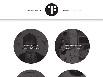 New Portfolio Site Mockup black circles flat minimal portfolio web web design