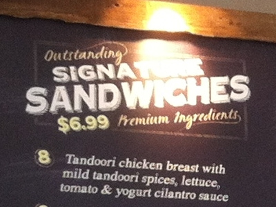 Sandwich Republic Menu Board