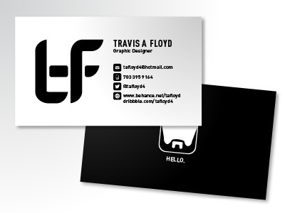 New Personal Business Card (Revisited) black business card personal white