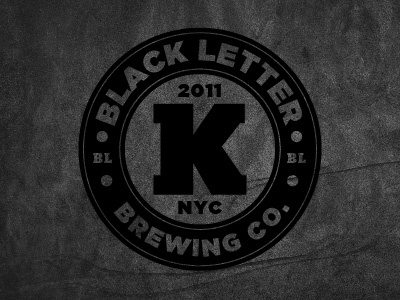 Black Letter Brewing Co. beer black logo personal seal