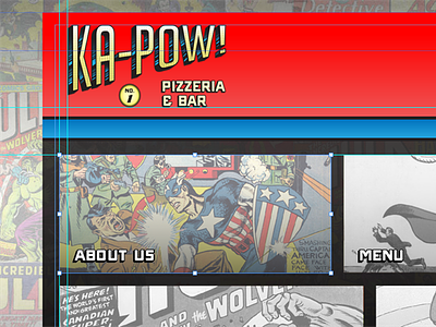 KaPow! Pizzeria Website comic muse personal pizza restaurant website