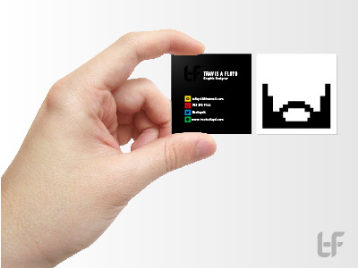 2x2 Personal Business Card black business card personal pixel white