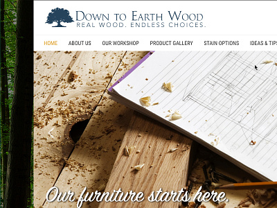 Down to Earth Wood ecommerce furniture website woocommerce wordpress