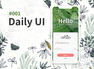 Sign Up #dailyui #001 daily ui sketchapp