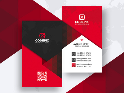 Business Card Codepix branding business card cards logo print