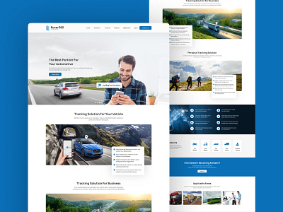 Rover360 GPS Tracker Landing Page design gps tracker landing page ui website website design