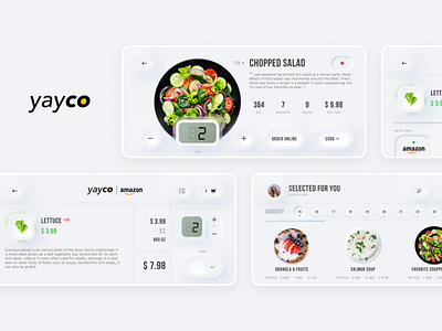 yayco - healthy cooking Skeuomorph & Soft UI mobile app cooking healthy healthy food interface mobile mobile app ui