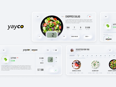 yayco - healthy cooking Skeuomorph & Soft UI mobile app