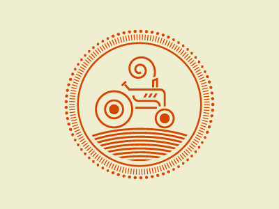 Tractor Org Crm 01 farm farming icon line art organic tractor