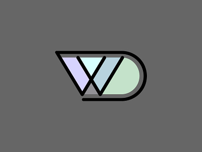 DW color color dw initials logo mark monogram monoline study