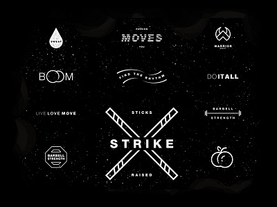 Social Stickers boom life time move passion social stickers strike studio sweat