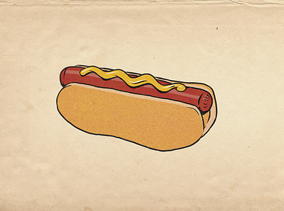 Hotdog illustration procreate
