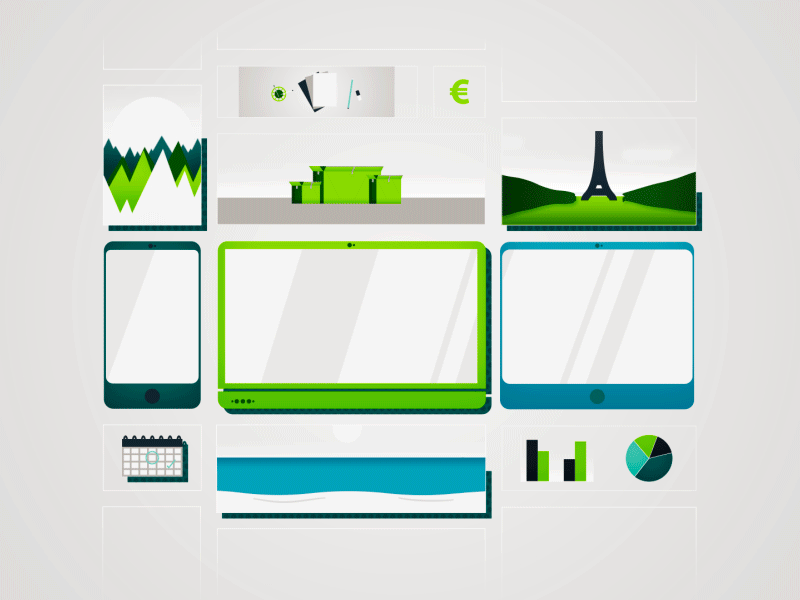 Devices & Co. Loop animation design graphic illustration loop motion transform