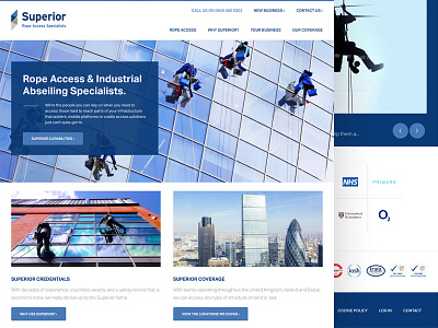 Superior Rope Access identity logo rwd superior ui ux web web design website