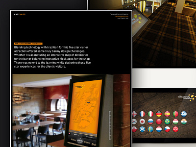 Portfolio Item Layout kiosk map portfolio scotland touchscreen ui ux web website whisky