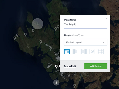 Add a New Point app geopin location map skye ui ux web