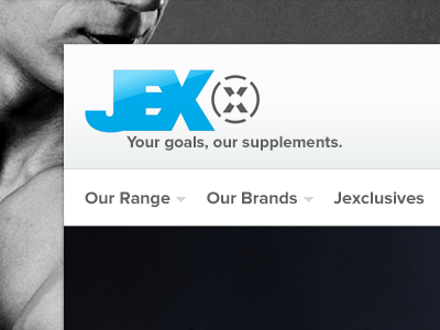 Jex Fitness Website Header logo menu navigation ui web design website