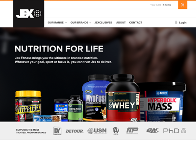 Jex Fitness Homepage v2.1 commerce ecommerce fitness jex muscle shop shopify store ui web web design website