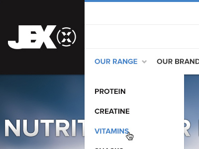 Drop it low but keep it simple ecommerce fitness jex menu navigation ui web web design website