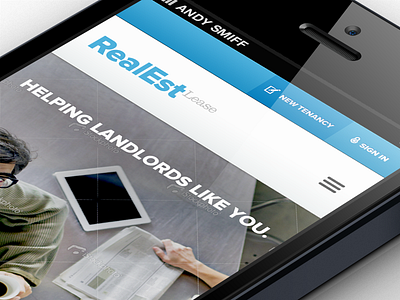 RWD concept for RealEst Lease homepage home homepage responsive rwd ui user interface web website