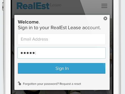 Modal Sign In on Mobile lightbox login modal responsive rwd sign in ui user experience user interface web website