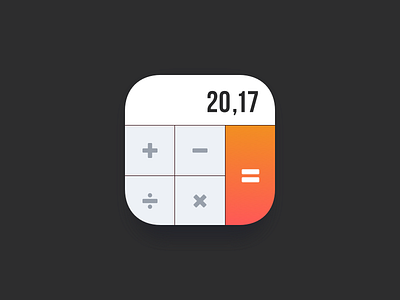 Equals App 🔢 app appicon calculator decision emblem icon identity ios launcher logo mark