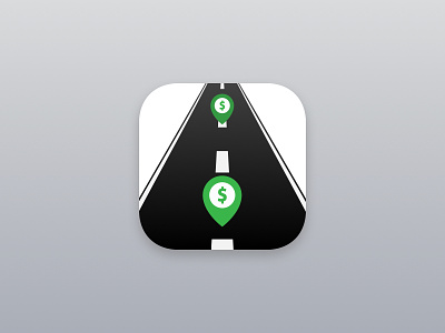 Milebot Mileage Tracker app appicon decision emblem icon identity ios launcher logo mark mileage road