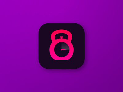 Crossfit Timer ⏱🏋️ app app icon brand colors crossfit emblem gradient icon identity ios ios icon timer