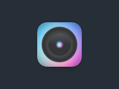 Homepod Control Centre app app icon apple colors emblem gradient homepod icon identity ios ios icon siri