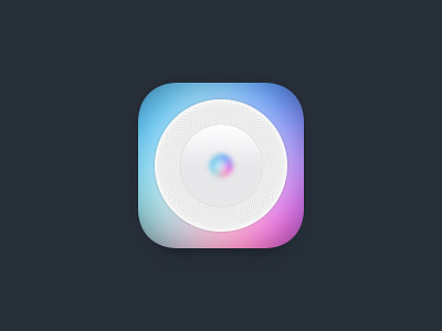 White Homepod App Icon app app icon apple colors emblem gradient homepod icon identity ios ios icon siri